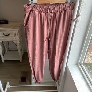 Lululemon Paper Bag Waist Pink Jogger